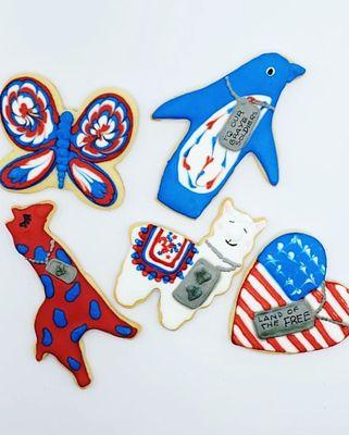 Memorial day themed sugar cookies