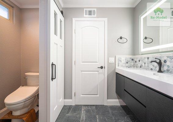 contemporary master bathroom