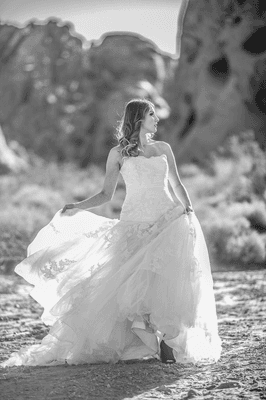 Bride walking on her beautiful day!