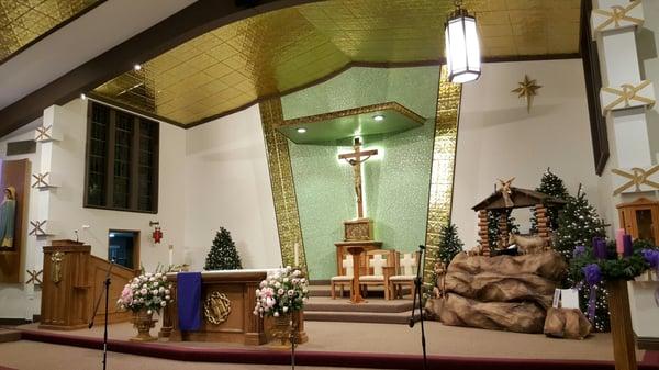 The newly renovated altar