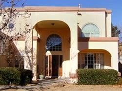 This home in Corrales we painted a traditional two tone color scheme.