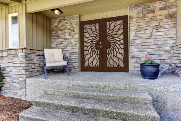 TItan Security Door by Screenmobile Brown