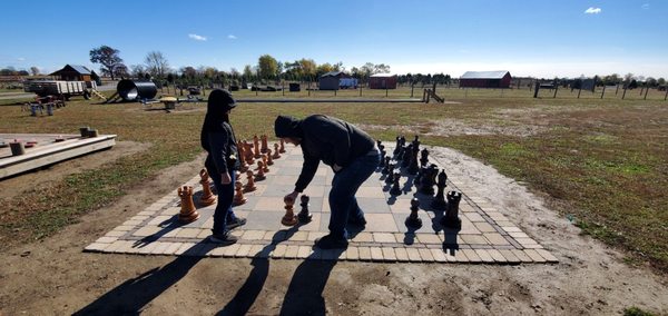 Giant chess and checkers