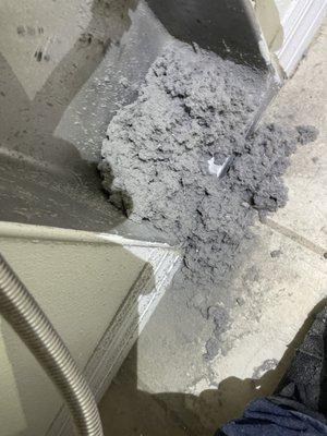 Dryer duct debris after 1.5 year