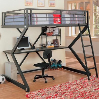 Youth bunkbed with workstation