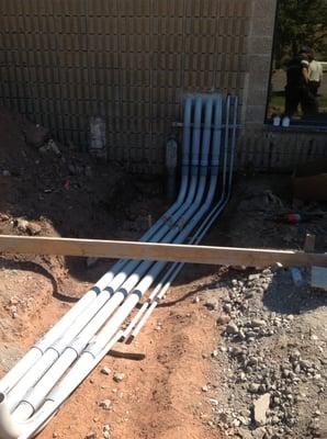 Underground conduits and wiring