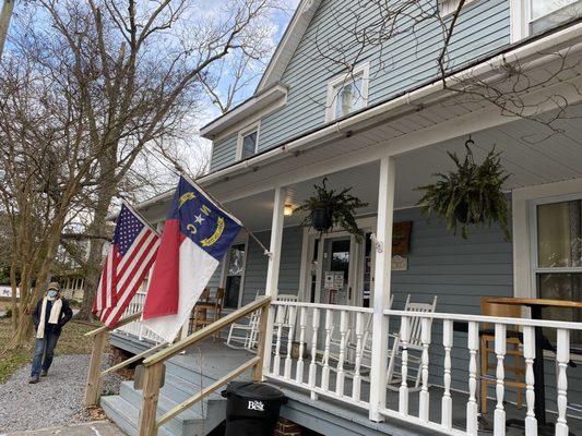 Front with porch seating