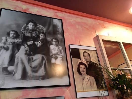 Walls are framed with beautiful family photos