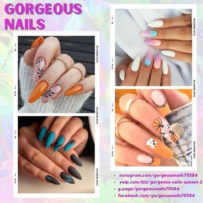 Gorgeous Nails 
 Our location: 166 Oak Tree Park Dr, Sunset, LA 70584 
 Our phone: 337-278-2188