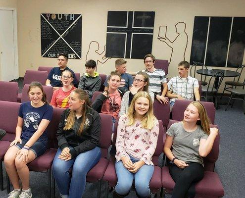 youth groups meet every Wednesday and Sunday morning