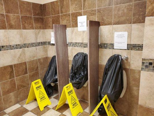 Urinals broken for 3 weeks