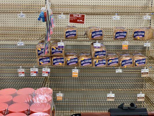 3/18/2020 - covid19 - coronavirus inventory shortages, clearly multigrain is not popular