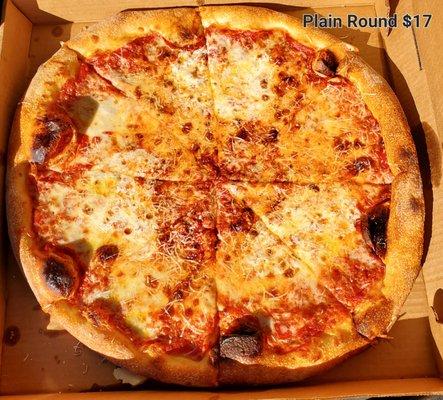 Round plain pizza