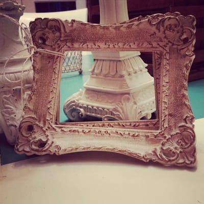 I got these pretty antiques frames there for $7