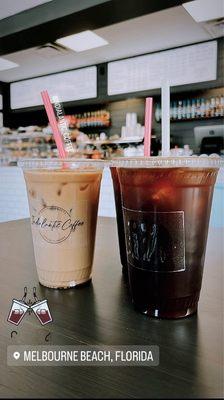 Iced latte and iced Americano