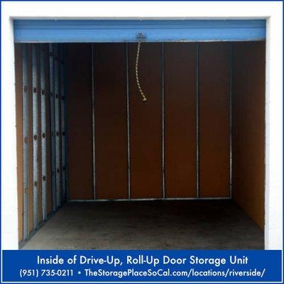 Drive-up, Roll-up Door Self-Storage unit at The Storage Place, Riverside, CA self-storage facility on Severn Way.