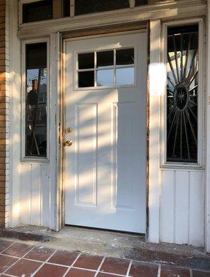 new front door. Tricky install due to the age of the house and the variety of work done on it over the decades.