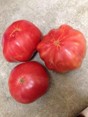 Heirloom tomatoes! Stop buying tomatoes from the grocery store.....these are SO much better!