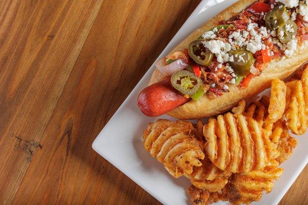 Grilled Footlong Beef Hotdog