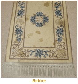 Rug Fringes Before Cleaning