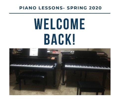 Welcome back to spring piano lessons 2020. Feel free to message me for rates and availability.