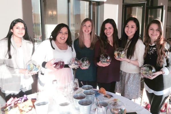 December 2015 - air plant terrarium workshop with staff from Oracle!