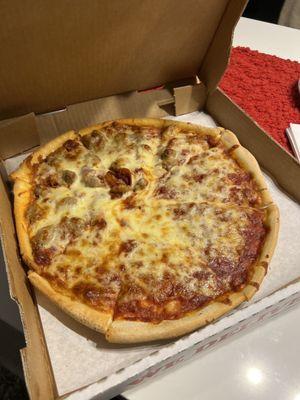 Half Cheese, Half Pepperoni and Sausage