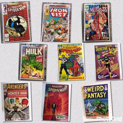 Vintage and new comic books