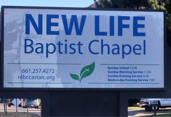 New name: New Life Baptist Chapel