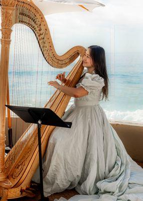 SeikaHarp at the Surf & Sand - Live harp music for private baby shower