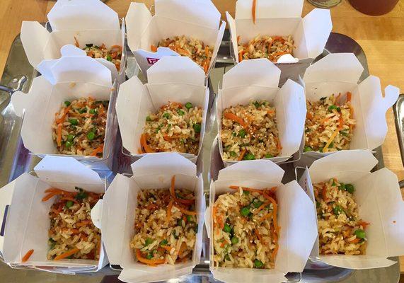 Mini Vegetable fried rice boxes