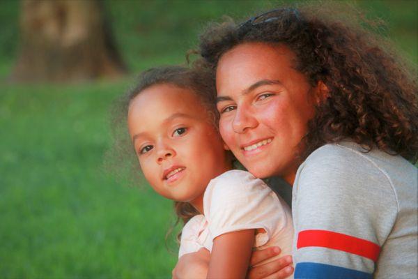 Sister love at Schiller Park in Columbus, OH