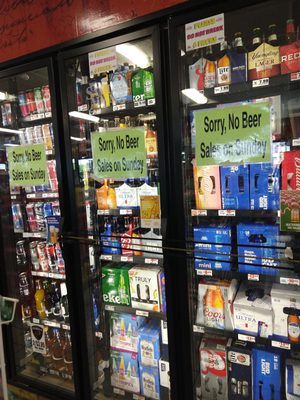 It's been a long time since I saw a gas station that didn't sell beer on Sunday, but you can't buy it in Orangeburg.