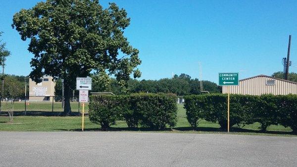 Roadway to community center