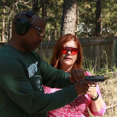 One on one firearms coaching is a great way to spend the day.