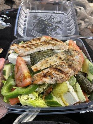 Super Greek Salad with Chicken