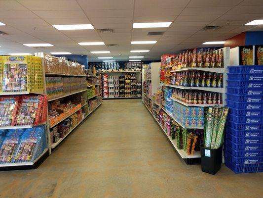 Wide and well stocked aisles