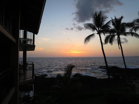 Sunset view from our lanai.