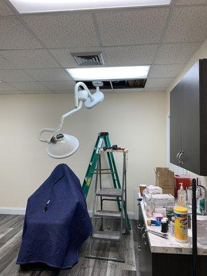 We sell & install ceiling surgical /  exam lights