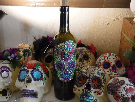 Dia de los Muertos lighted skulls