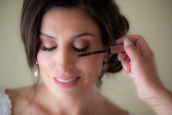 Brides have the option to wear  mascara as our lashes are oil and water proof.