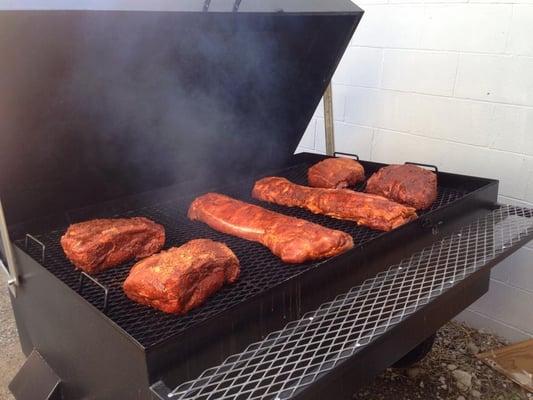 Smoked Pork Butts and Pork Loins