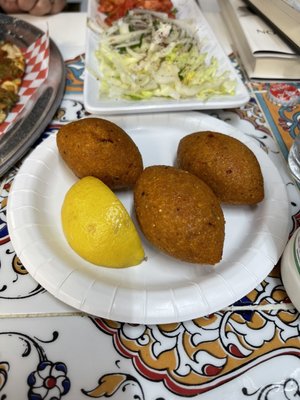 This is call kibbe in most restaurants but in Turkish restaurants it's called Icli kofte and it was amazing awesome.