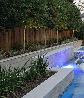 Pool area landscaping