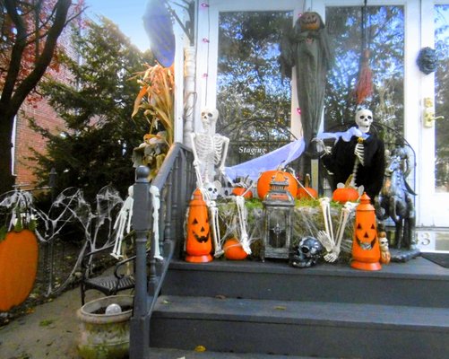 Lots of Halloween decorations