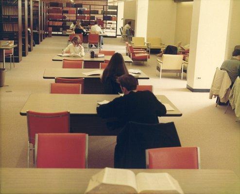 Studying at the library. 1997.