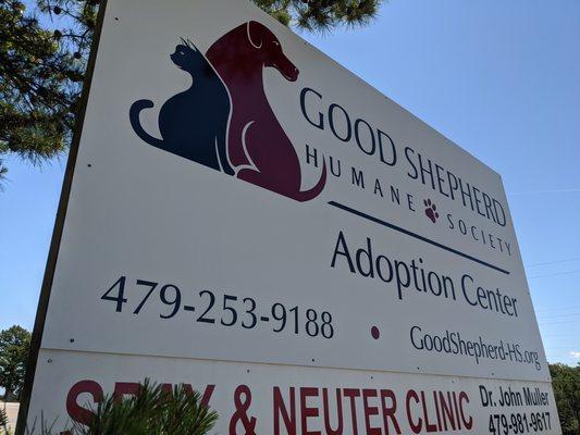 Our new sign! Say hello to the Adoption Center!