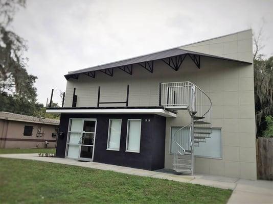 Front of the office; Parking located behind the building.