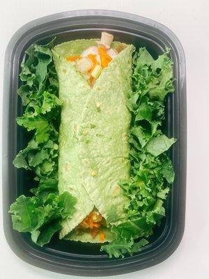 Salmon spinach wrap