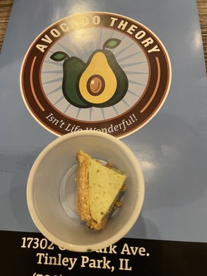 Avocado cheesecake bite